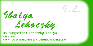 ibolya lehoczky business card